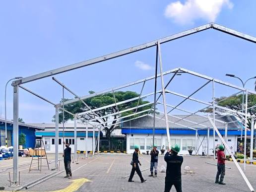 Tenda Roder Event Malam Hari